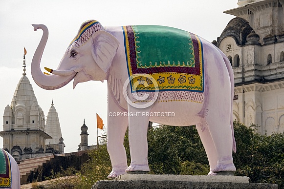 Pink elephant statue - Sonagiri - India