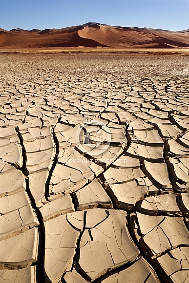 Dry cracked earth - Drought - Namibia