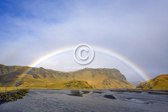 Rainbow over the River Sandvatn - Iceland