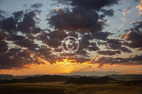 Desert sunrise - Namib Desert in Namibia
