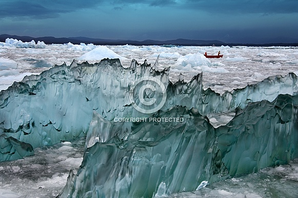 Amorphus glacial ice - Patagonia - Chile